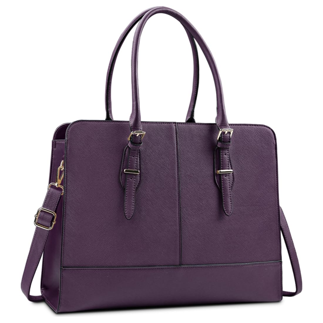 Laptop Bag for Women Leather Work Tote 15.6 Inch Laptop for Computer Bag Waterproof Business Office Professional Large Capacity Handbag Shoulder Bag DeepGreen