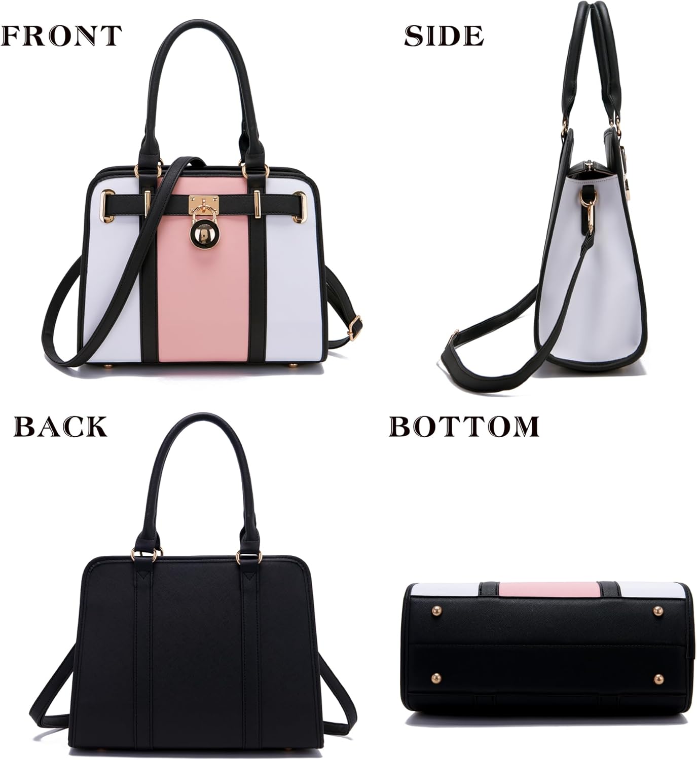 Handbags Sets For Women Shoulder Bags Top Handle Work Satchel Tote Purses Set With Matching Wallet 2pcs