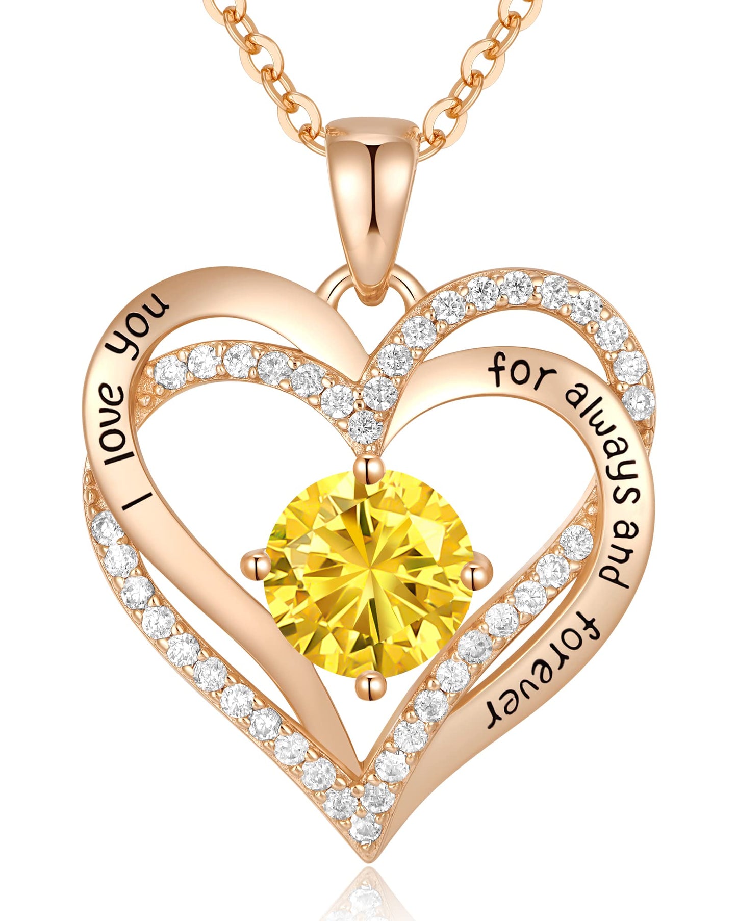 CDE Forever Love Heart Necklaces for Women, Wedding Anniversary, Birthday Mothers Day Gifts for Mom, Mother, Wife, Girlfriend, S925 Silver Jewelry with Birthstone Pendant