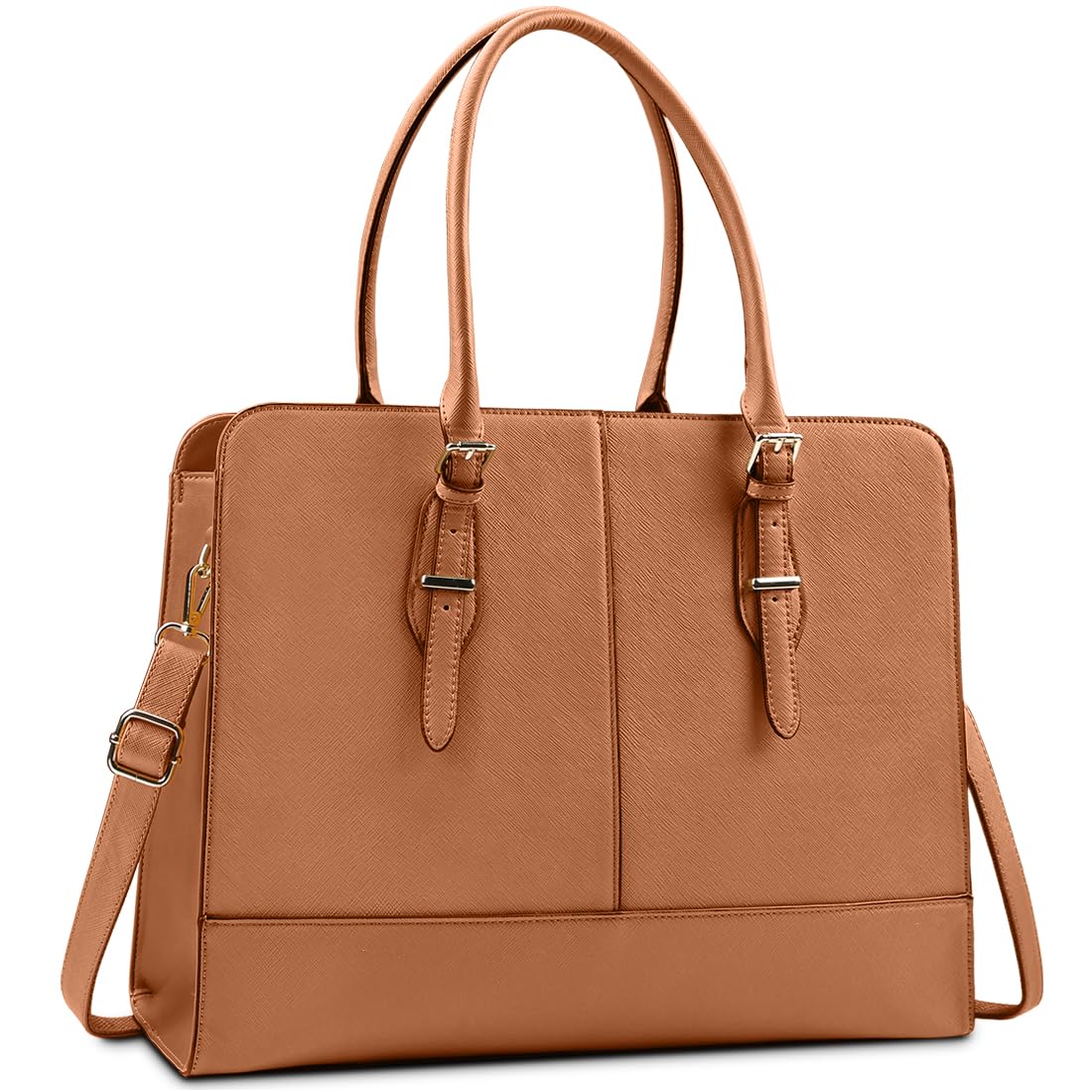 Laptop Bag for Women Leather Work Tote 15.6 Inch Laptop for Computer Bag Waterproof Business Office Professional Large Capacity Handbag Shoulder Bag DeepGreen