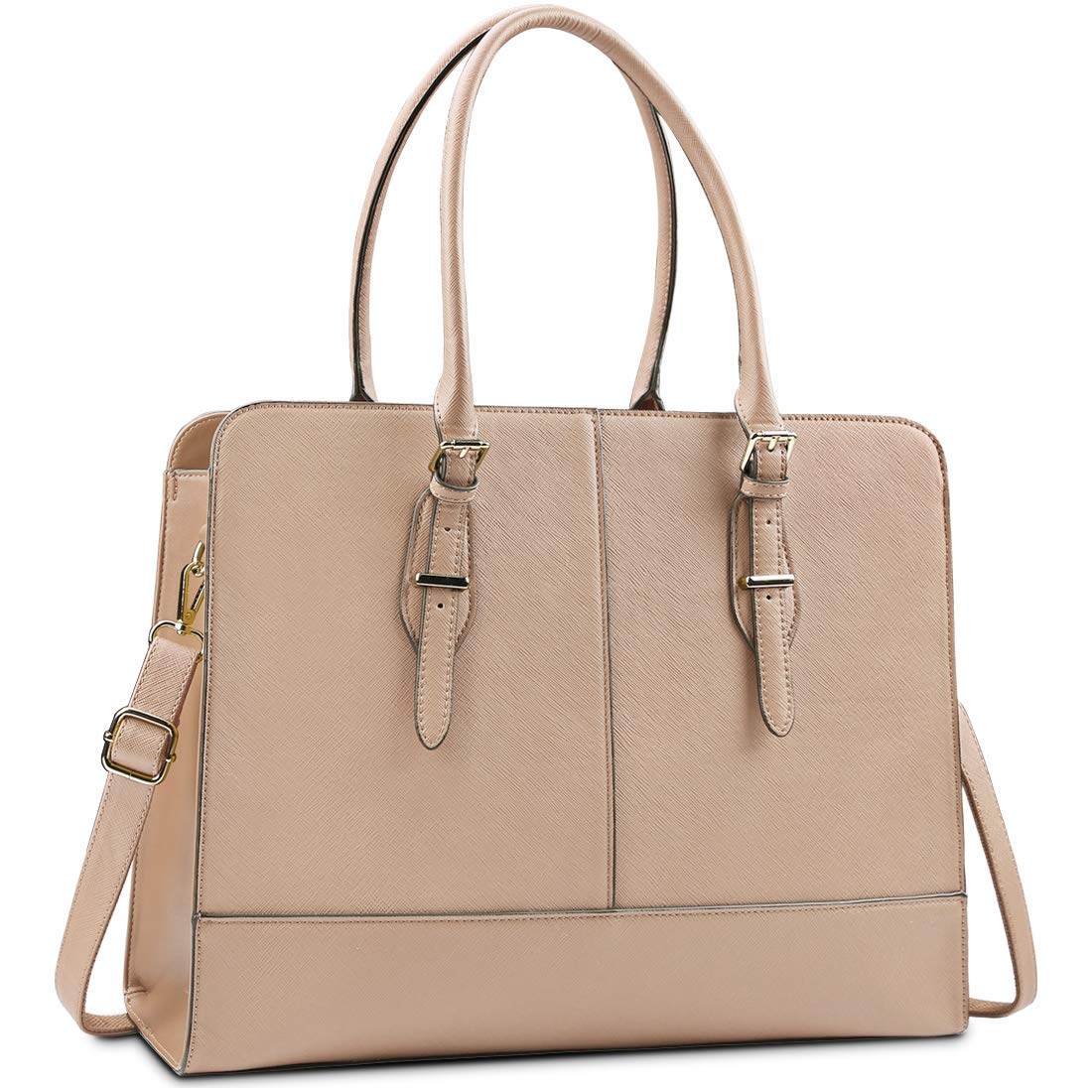 Laptop Bag for Women Leather Work Tote 15.6 Inch Laptop for Computer Bag Waterproof Business Office Professional Large Capacity Handbag Shoulder Bag DeepGreen