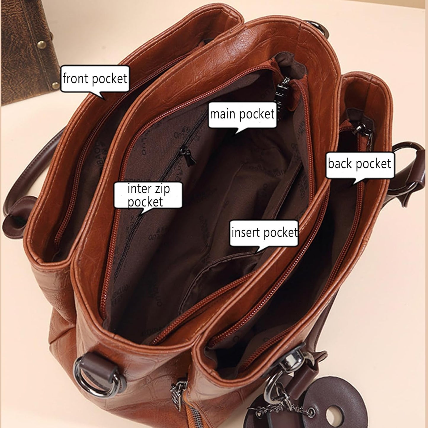 Handbags and Purses for women Vegan Leather Tote Bag for Women Satchel Shoulder Bags Travel Purse with Compartments