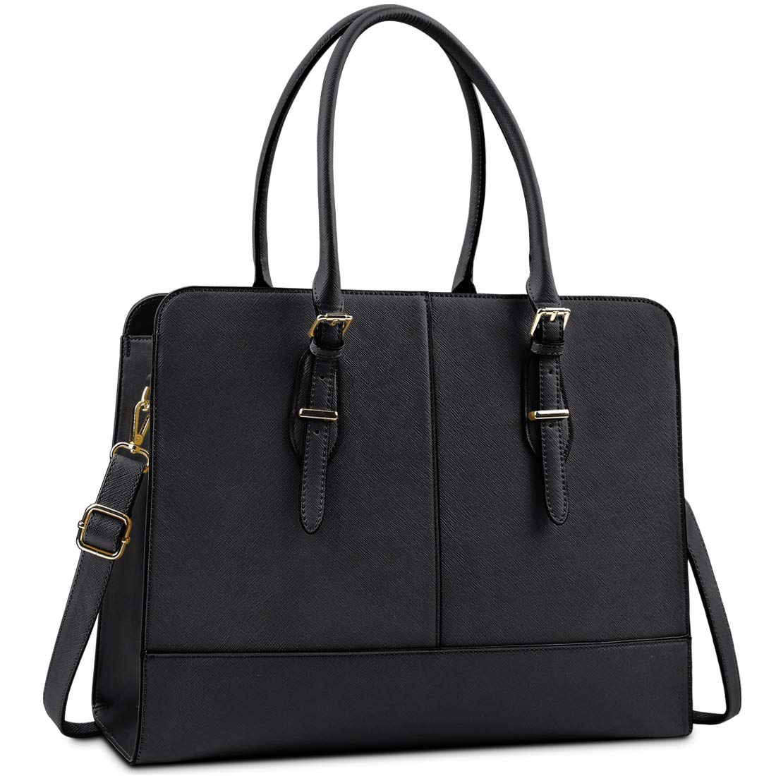 Laptop Bag for Women Leather Work Tote 15.6 Inch Laptop for Computer Bag Waterproof Business Office Professional Large Capacity Handbag Shoulder Bag DeepGreen