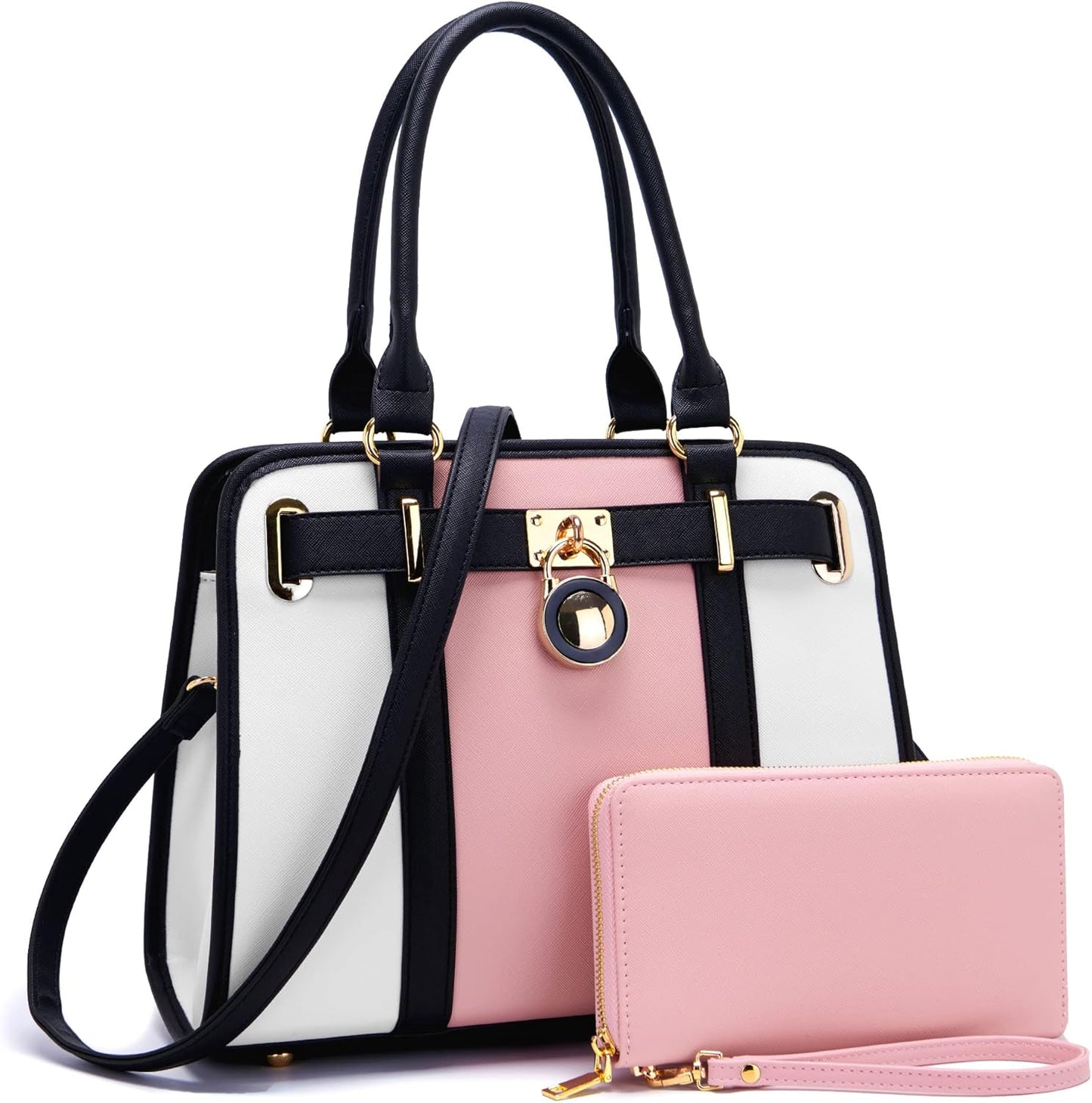 Handbags Sets For Women Shoulder Bags Top Handle Work Satchel Tote Purses Set With Matching Wallet 2pcs